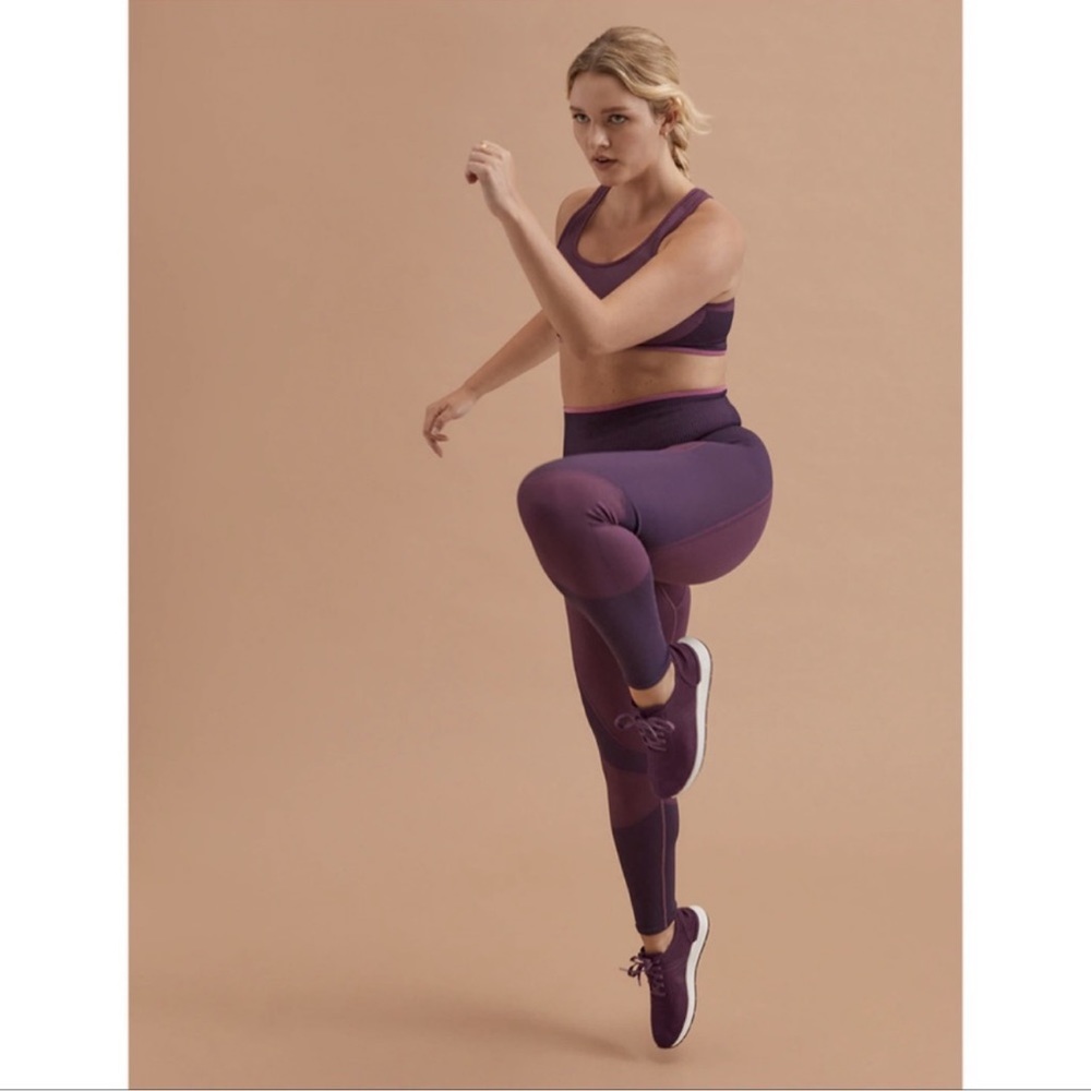 ThirdLove Power Purple Flex Seamless Compression High-Waist Leggings - Picture 1 of 13